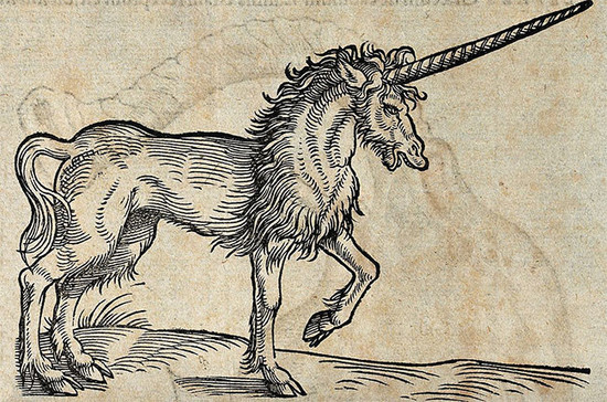 警惕那些从不存在的葡萄酒“独角兽”。 图片来源:Conrad Gessner / Wellcome Images /WikiCommons