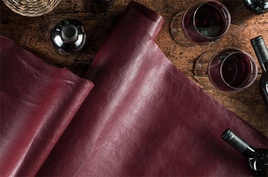 葡萄酒“皮革”:即将成为我们身边的时尚?图片版权:Vegetal Leather(植物皮革)